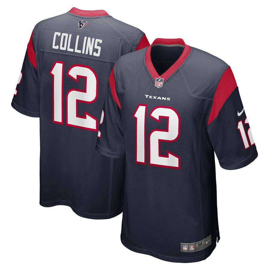 Men Houston Texans #12 Nico Collins Nike Navy Game NFL Jersey->houston texans->NFL Jersey